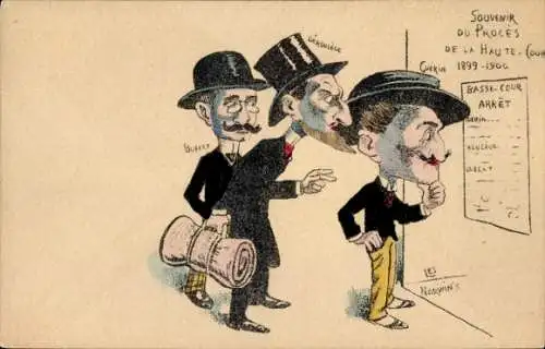 CPA Souvenir du Proces, Basse-Cour, Les Nodwin's, Buffet