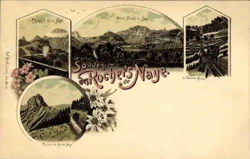 Litho Veytaux Kanton Waadt, Rochers de Naye