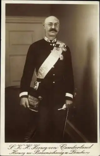 Ak Herzog Ernst August zu Hannover, Herzog von Cumberland, Herzog zu Braunschweig und Lüneburg