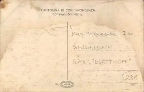 Ak KuK-Marine, Schlachtschiff, SMS Tegetthoff