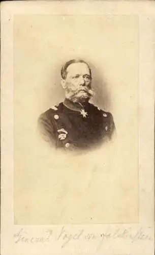 CdV General Eduard Vogel von Falkenstein, Portrait in Uniform