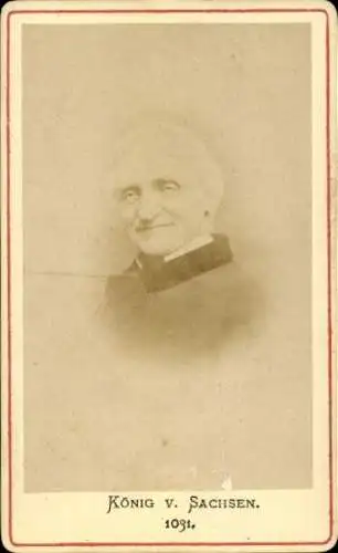 CdV König Johann von Sachsen, Portrait