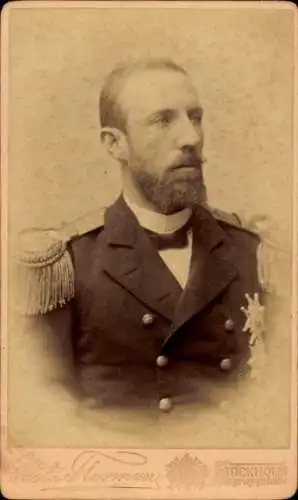 CdV Prinz Oskar Bernadotte, Portrait in Uniform