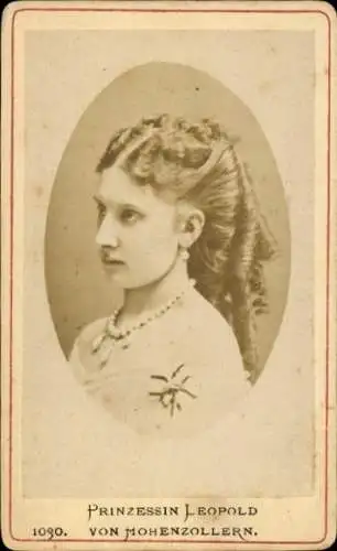 CdV Prinzessin Leopold von Hohenzollern, Antonia von Portugal, Portrait
