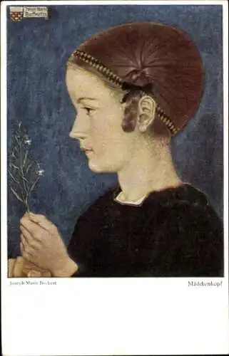 Künstler Ak Beckert, J. M., Mädchenkopf