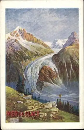 Ak Chamonix Mont Blanc Haute Savoie, Mer de Glace