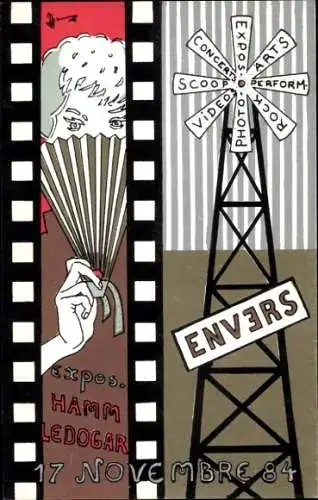 Ak Strasbourg Straßburg Elsass Bas Rhin, Eine schwarz-weiße Zeichnung einer Frau mit Fächer ve...