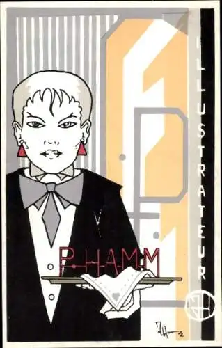 Künstler Ak Hamm, Patrick, Kellner