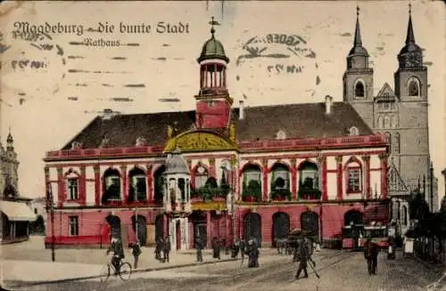 Ak Magdeburg an der Elbe, Rathaus