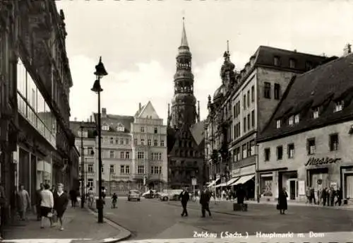 Ak Zwickau in Sachsen, Hauptmarkt, Dom