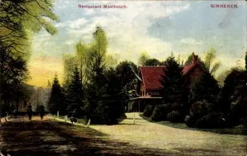 Ak Ginneken Breda Nordbrabant Niederlande, Restaurant Mastbosch in Ginneken.