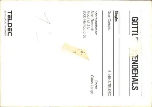 Ak Sänger Gottlieb Wendehals, Portrait, Autogramm