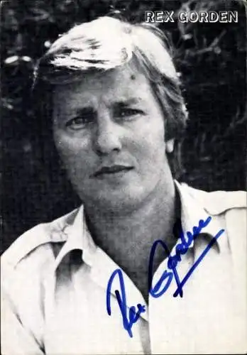 Autogrammkarte Sänger Rex Gorden, Autogramm