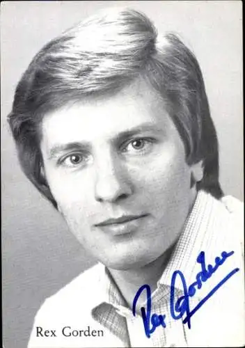 Ak Sänger Rex Gorden, Autogramm