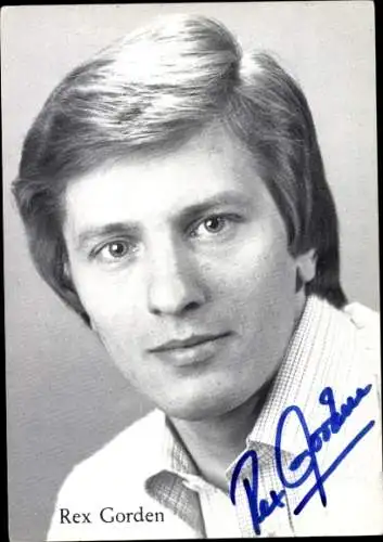 Autogrammkarte Rex Gorden, Autogramm