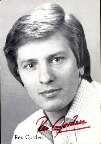 Autogrammkarte Rex Gorden, Autogramm