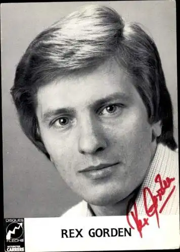 Autogrammkarte Rex Gorden, Autogramm