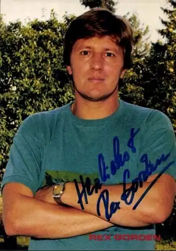 Ak Sänger Rex Gorden, Autogramm