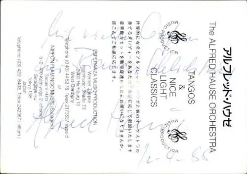 Ak Dirigent Alfred Hause, Autogramm