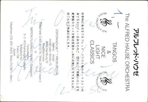 Autogrammkarte Dirigent Alfred Hause