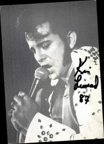 Foto Sänger Elvis Presley, Autogramm