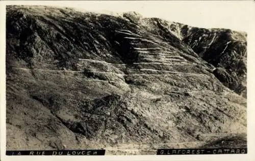 Foto Ak Lovćen Lovtchen Montenegro, Serpentinenstraße