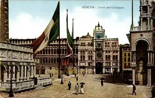 Ak Venezia Venedig Veneto, Torre dell'Orologio