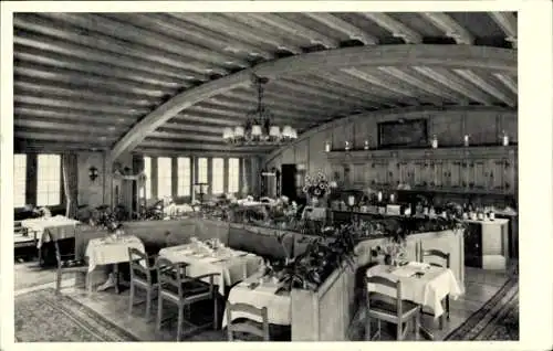 Ak Zürich Stadt Schweiz, Haus zum Rüden, Gaststätte am Limmatquai, Innenansicht