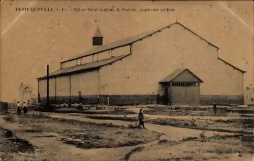 Ak Le Petit Quevilly Seine Maritime, Eglise Saint-Antoine de Padoue, construite en Bois