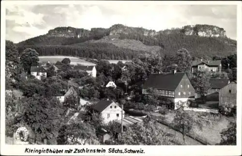 Ak Kleingießhübel Reinhardtsdorf Schöna Sächsische Schweiz, Landschaft mit Bergen, Häusern, Bä...