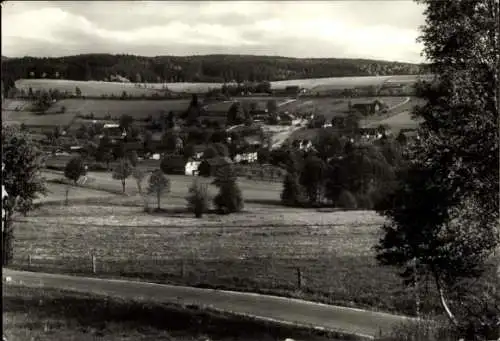 Ak Gunzen Schöneck im Vogtland, Feldlandschaft, Panorama