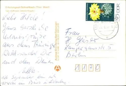 Ak Schnellbach Floh Seligenthal in Thüringen, Panorama