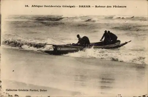 Ak Dakar Senegal, Rückkehr der Fischer