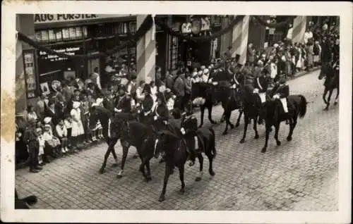 Foto Ak Bautzen in der Oberlausitz, Fest, Kavallerie
