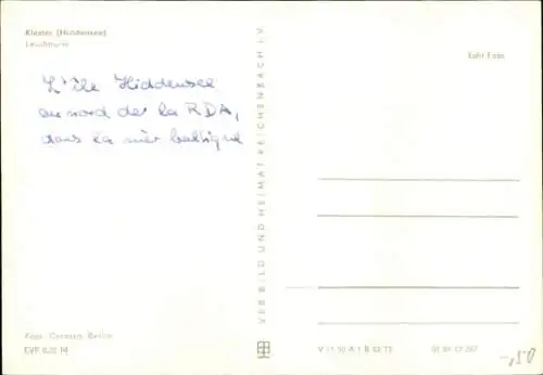 Ak Kloster Insel Hiddensee in der Ostsee, Leuchtturm