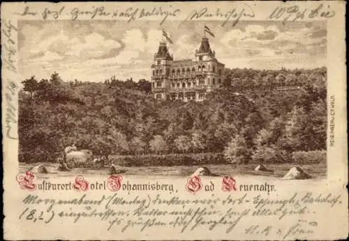 Ak Bad Neuenahr Ahrweiler Rheinland Pfalz, Luftkurort Hotel Johannisberg, Landschaft, alte Archit