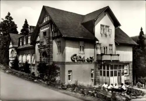 Ak Schierke Wernigerode am Harz, Partie am FDGB Erholungsheim Glück auf