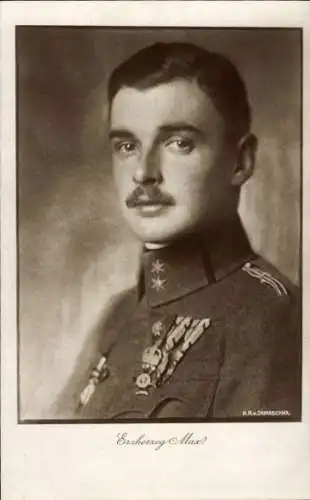 Ak Erzherzog Max von Österreich, Portrait, Uniform, Kragenspiegel, BKWI 948