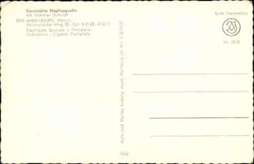 Ak Ahrensburg in Holstein, Gasthof Hopfenquelle