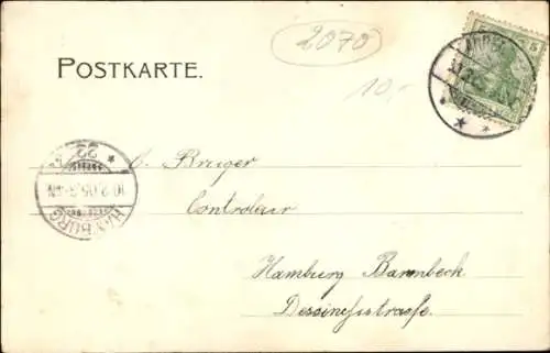 Ak Ahrensburg in Holstein, Kaiser Wilhelm Denkmal, Markt