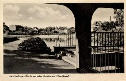 Ak Tschernjachowsk Insterburg Ostpreußen, Stadtpark, Teiche