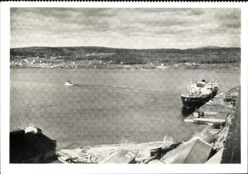 Ak MS Mathias Stinnes im Angermanälven, Schweden