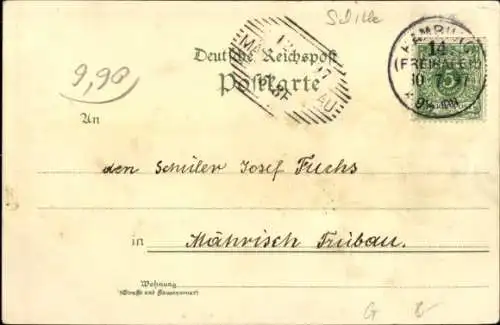 Ak HAPAG Dampfer Hamburg (II), Passagierschiff, Häfen mit Dampfschiffen und Segelschiffen, Gruß a