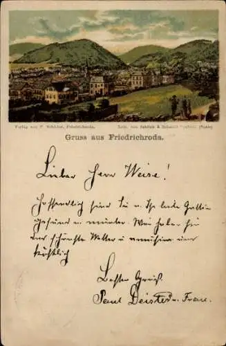 Vorläufer Litho Friedrichroda im Thüringer Wald, Gesamtansicht