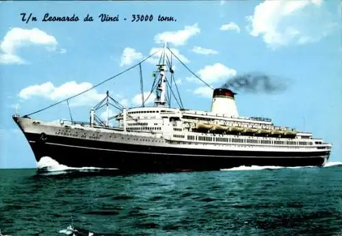 Ak Dampfer Leonardo da Vinci, Italian Line