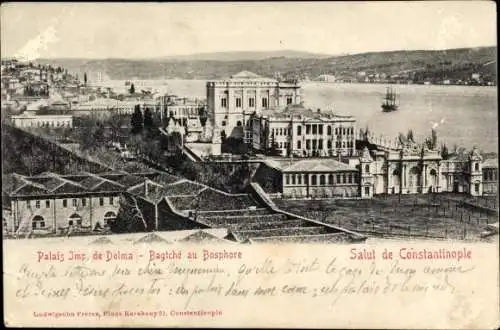 Ak Konstantinopel Istanbul Türkei, Palais de Dolma, Bagtche