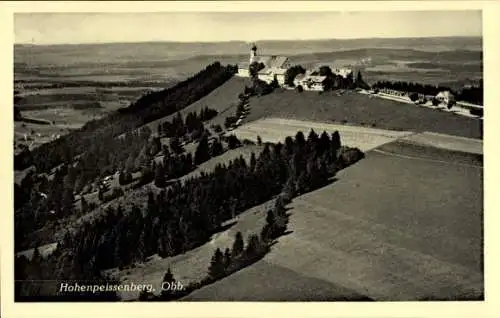 Ak Hohenpeißenberg Peißenberg Oberbayern, Luftbild, Gesamtansicht