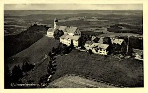 Ak Hohenpeißenberg Peißenberg Oberbayern, Fliegeraufnahme