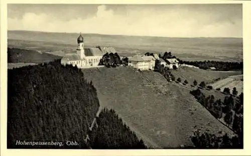 Ak Hohenpeißenberg Peißenberg Oberbayern, Fliegeraufnahme