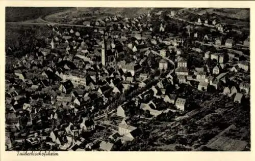 Ak Tauberbischofsheim in Baden, Fliegeraufnahme